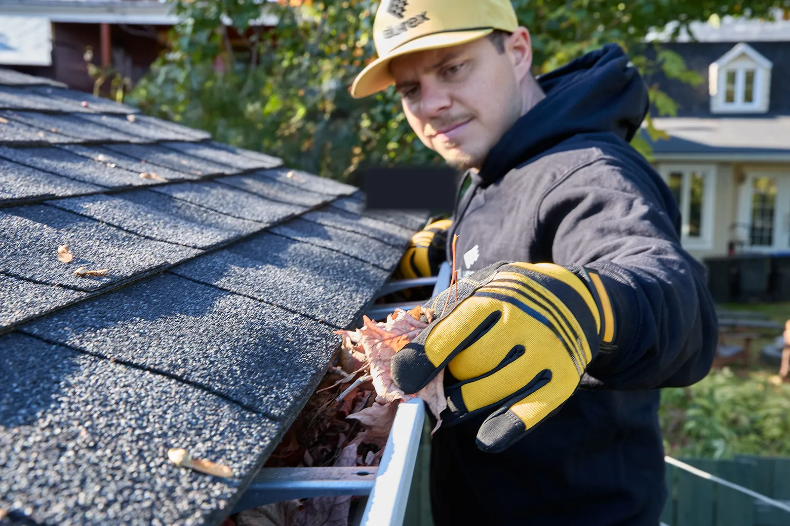 Roofline detail with Alu-Rex protection — 814 Gutters, Erie OK