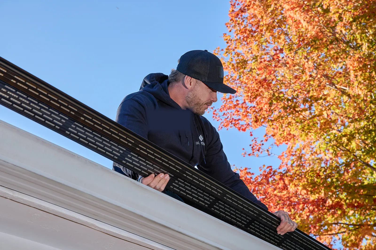 Clean eaves after storm season — 814 Gutters, Erie OK