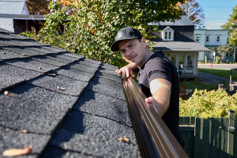 Alu-Rex gutter guard installation in Erie County